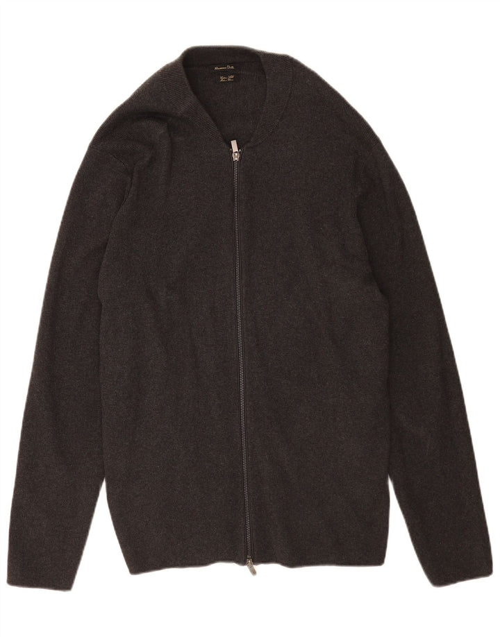 Massimo Dutti Cardigan zippé pour homme XL en coton gris