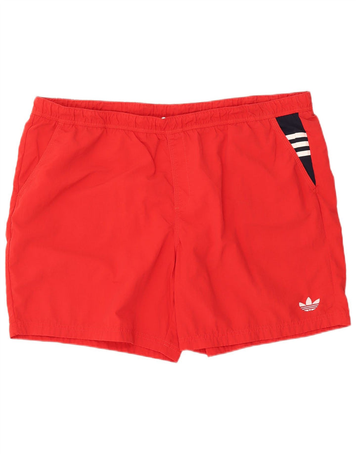 Adidas Short de bain pour homme 2XL en nylon color block rouge