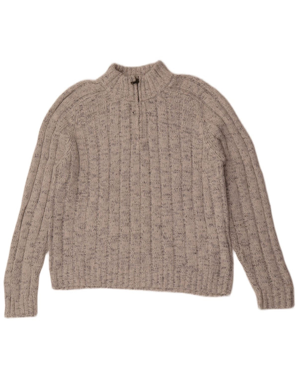 Marks & Spencer Pull col zippé pour homme en acrylique moucheté grand gris