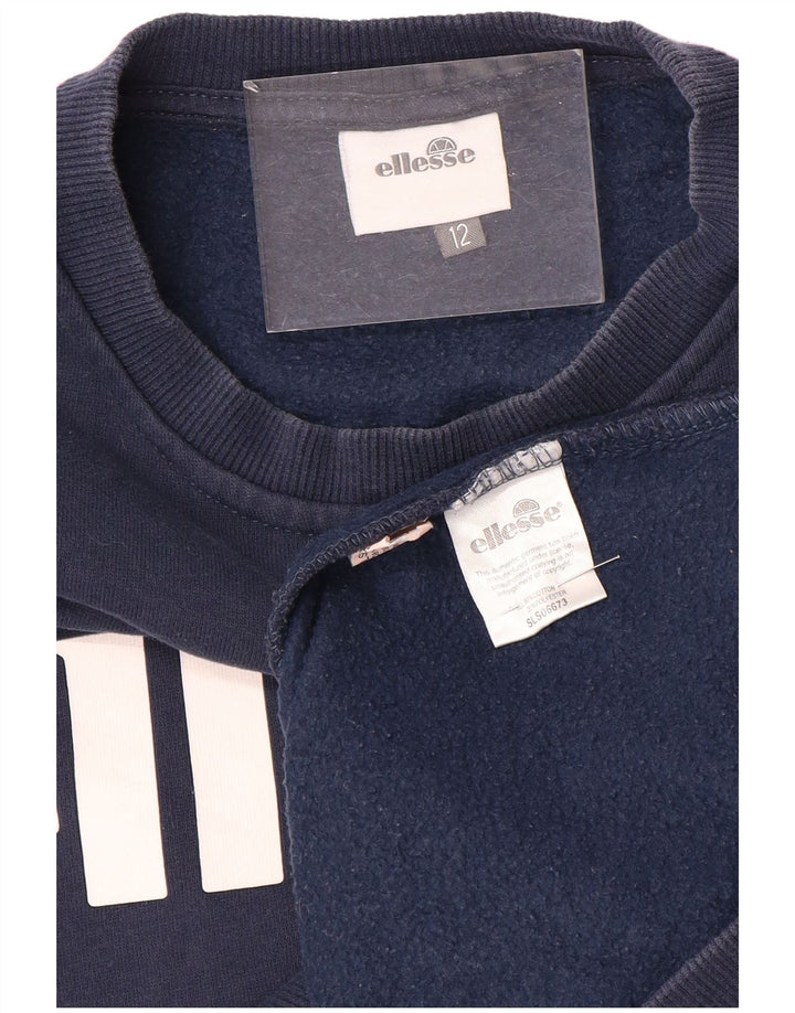 ELLESSE Pull-over surdimensionné pour femme UK 12 Bleu marine moyen