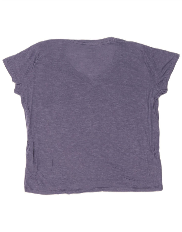 Lee T-Shirt Coupe Régulière pour Femme UK 16 Large Bleu Lyocell