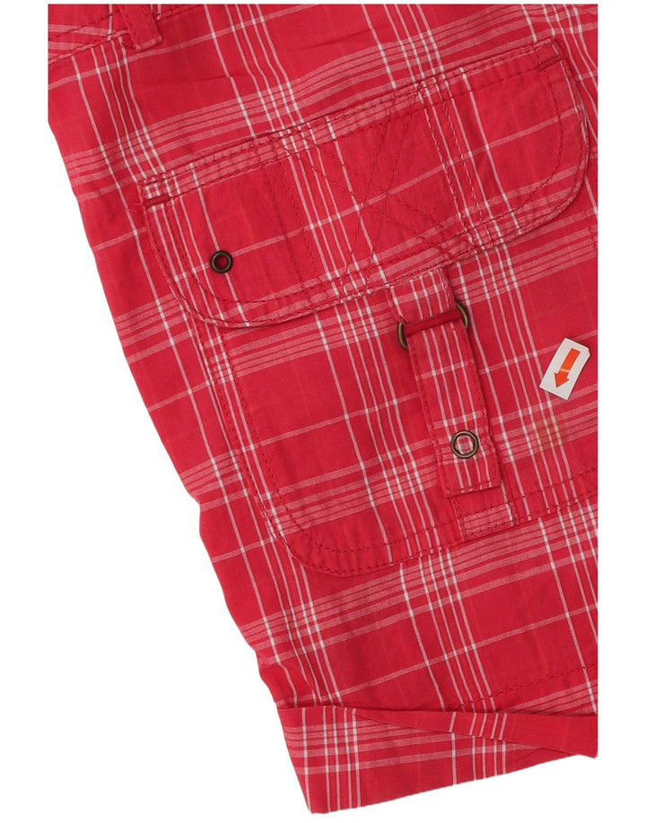CHAMPION Hot Pants Femme Petit W32 Carreaux Rouges