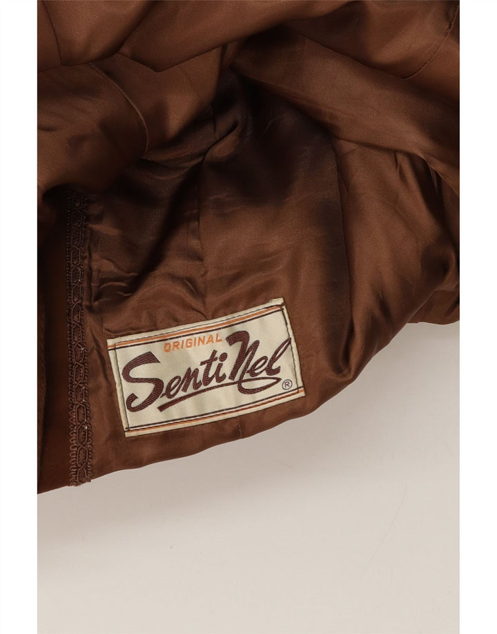 veste en daim femme vintage UK 12 Brun moyen