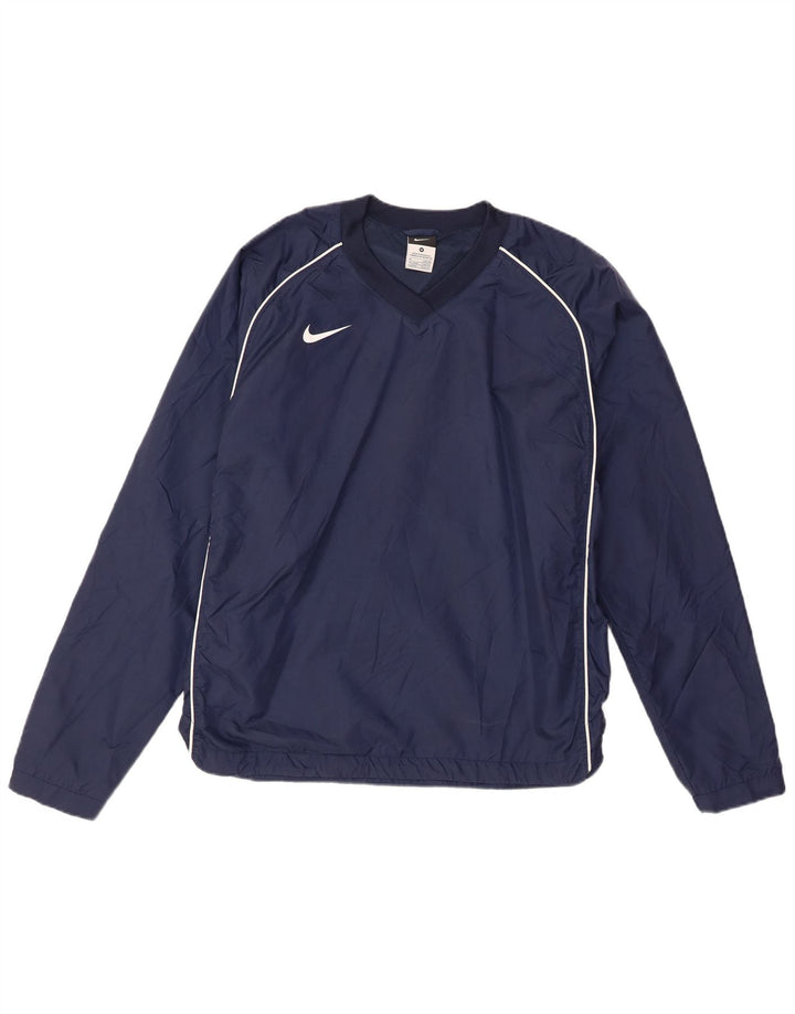Nike Haut de survêtement pour homme UK 39/41 Bleu marine moyen en nylon