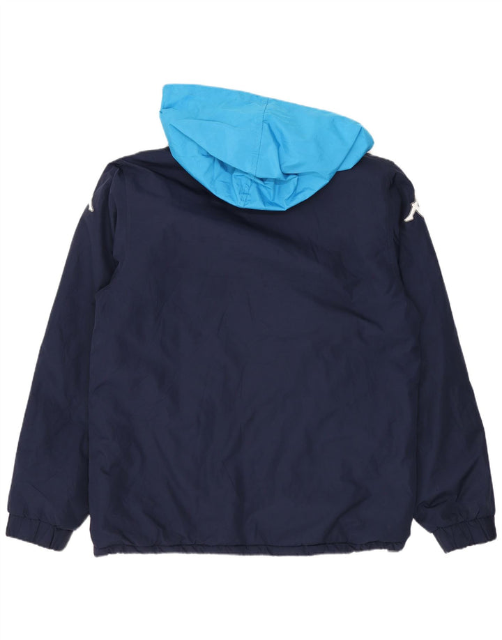 Kappa Veste coupe-vent graphique pour homme UK 38 Bleu marine moyen
