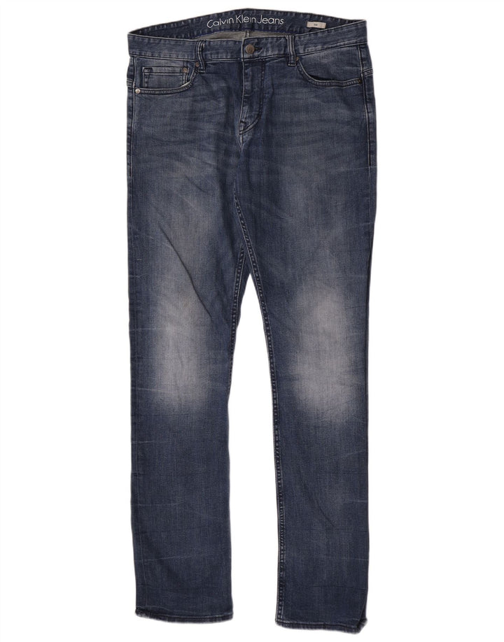 Calvin Klein Jean Slim Homme W34 L34 Bleu Coton