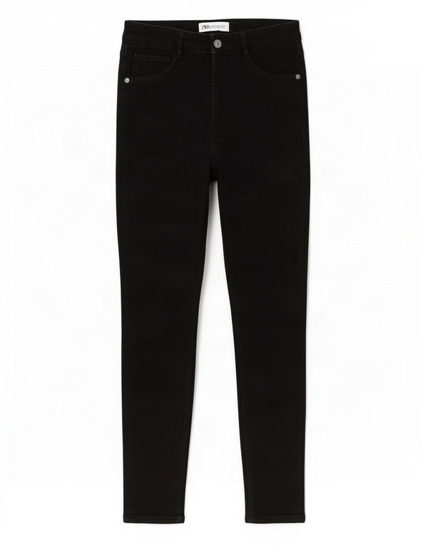 Zara Jean skinny taille haute pour femme EU 38 Small W28 L27 Noir