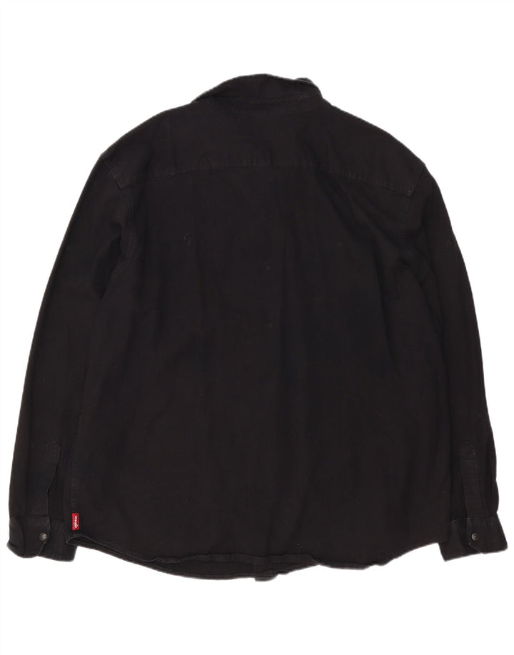 Wrangler Chemise en jean western pour homme 3XL en coton noir