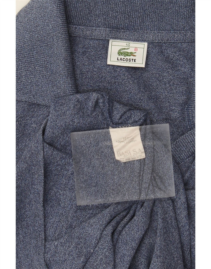 Lacoste Polo Femme Taille 40 Coton Moucheté Bleu Marine Moyen