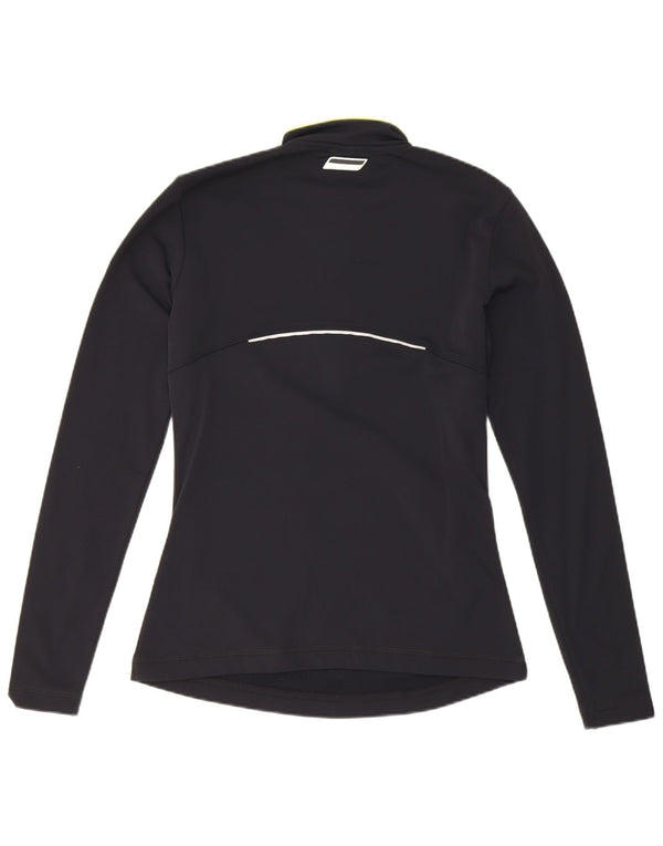 Arena Haut à col zippé pour femme Manches longues UK 4 XS Bleu marine Polyester Sports