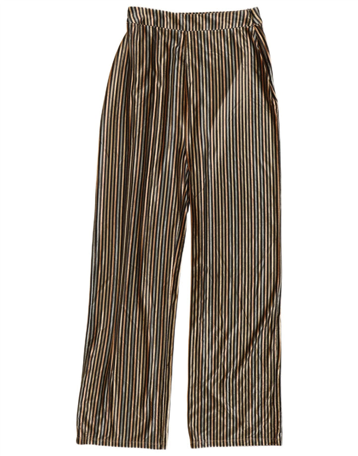 Zara Pantalon Taille Haute Femme Moyen W28 L32 Rayé Multicolore