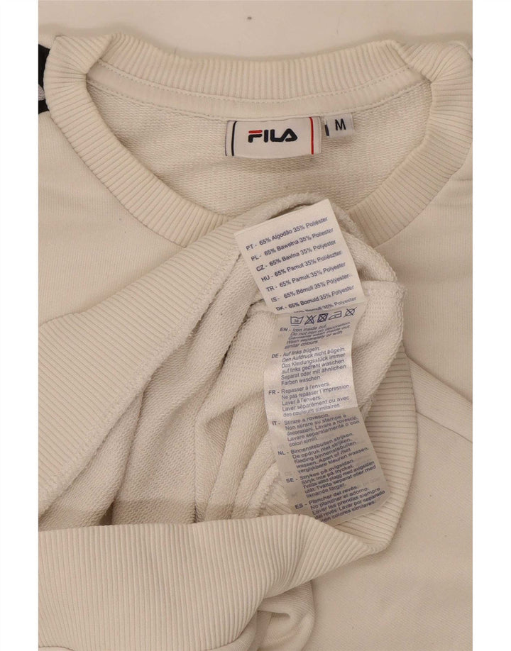 Fila Sweat-Shirt Graphique Homme Blanc Moyen Coton Colorblock