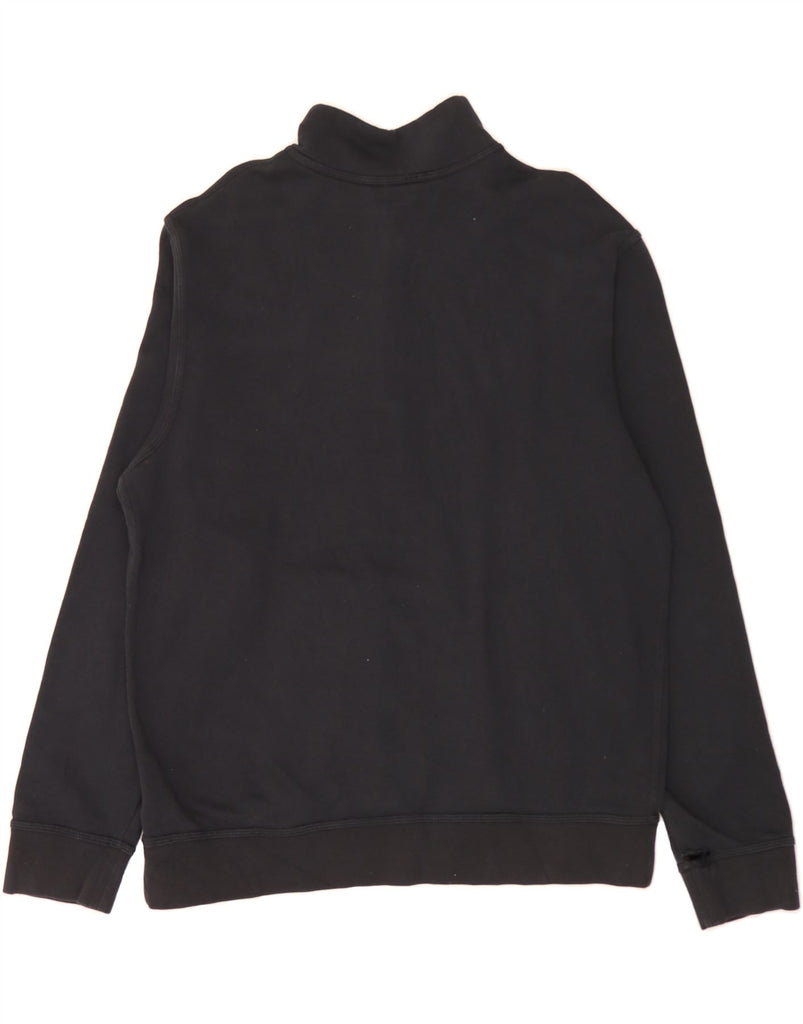 NIKE Mens Godwin Football Zip Neck Sweatshirt Jumper Large Black Cotton Vintage Nike and Second-Hand Nike from Messina Hembry 