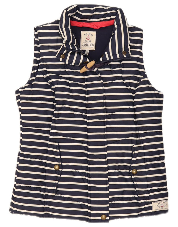 Joules Gilet rembourré pour femme UK 12 Medium Bleu marine rayé nautique