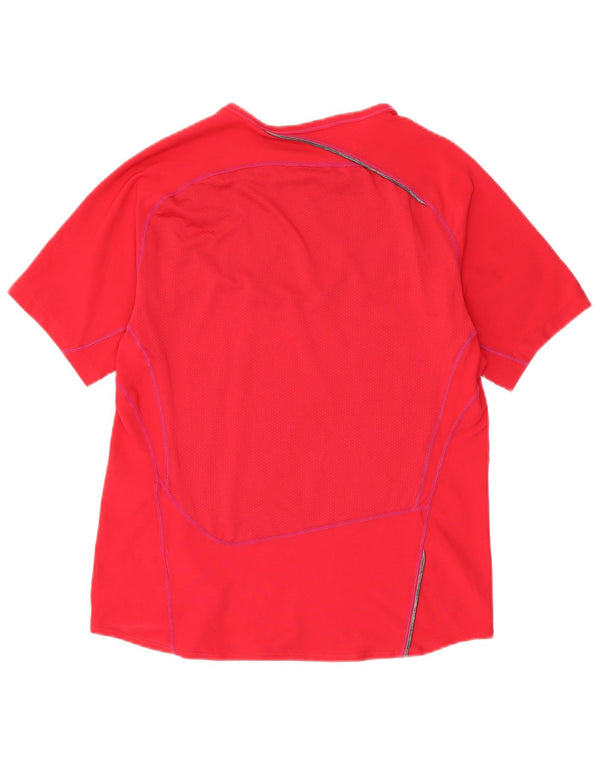 Nike T-Shirt Homme UK 39/41 Rouge Moyen Polyester Colorblock