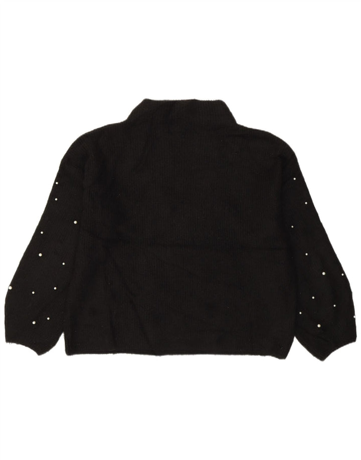 Marks & Spencer Pull col roulé pour femme UK 14 Large Acrylique Noir