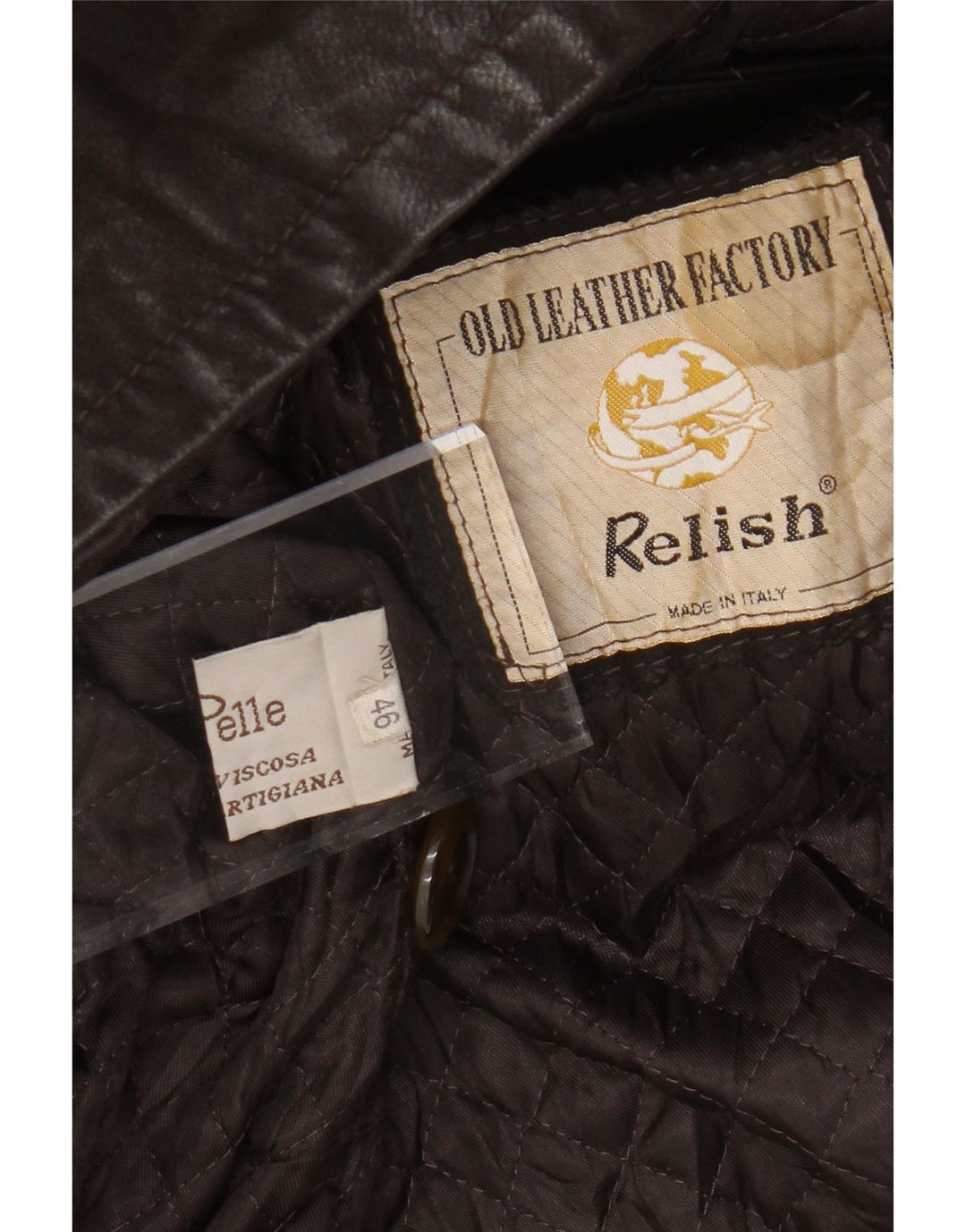 RELISH Veste en Cuir Femme IT 46 Grand Cuir Marron