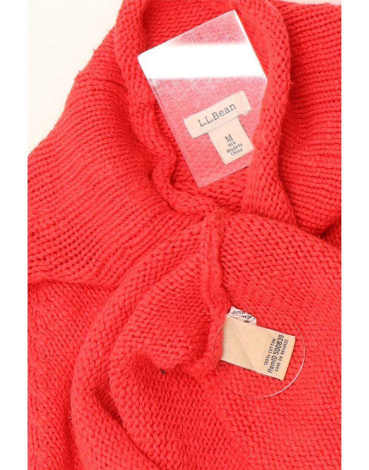 L.L.Bean Pull col roulé pour femme en coton rouge moyen UK 12