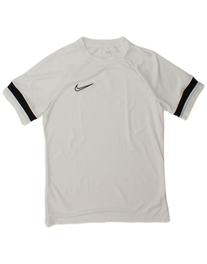 Nike T-shirt Dri Fit pour homme en polyester color block blanc moyen