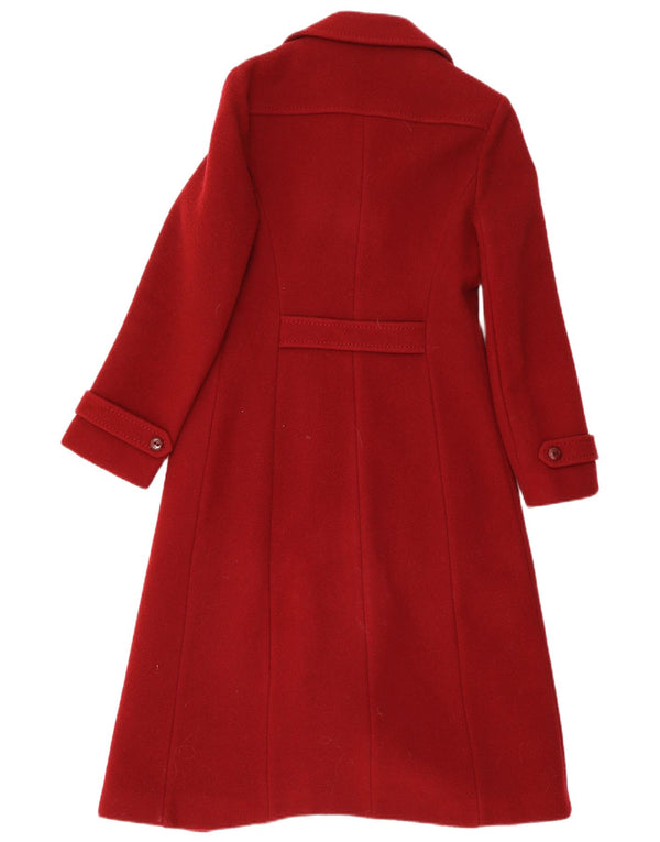 Breckmoor Manteau double boutonnage pour femme UK 12 Laine vierge bordeaux moyen