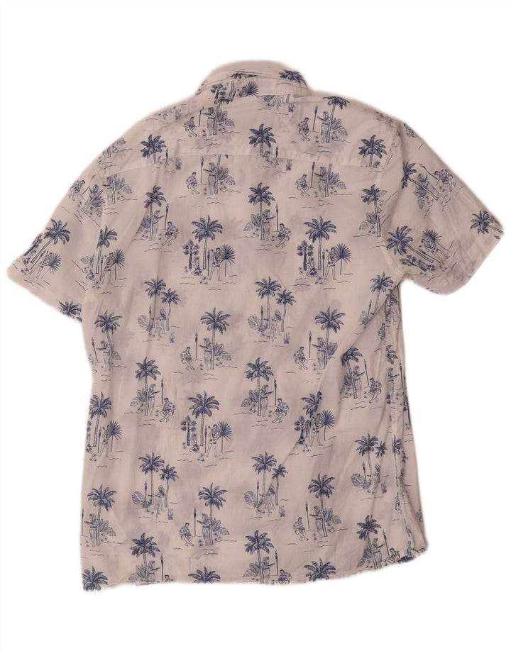 French Connection Chemise Graphique Coupe Classique Homme Blanc Moyen Coton