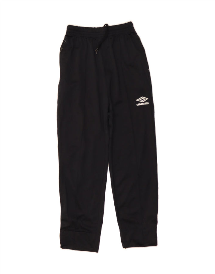 UMBRO Boys Tracksuit Trousers Joggers 12-13 Years  Black Polyester Vintage Umbro and Second-Hand Umbro from Messina Hembry 
