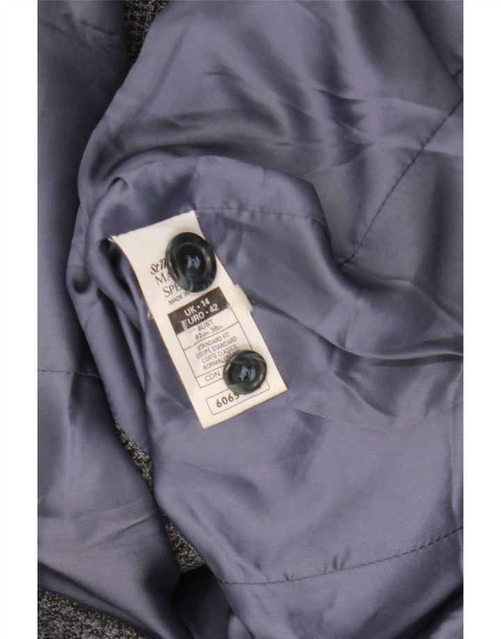 Marks & Spencer Veste blazer coupe standard pour femme UK 14 Gris moyen