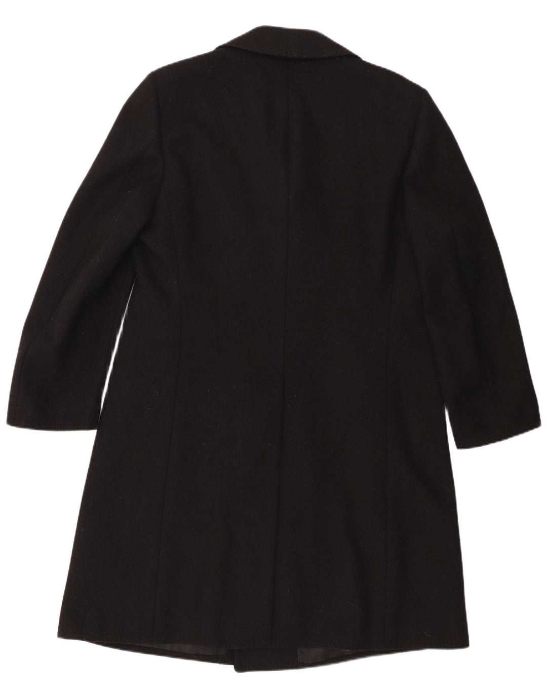 vintage Mens Double Breasted Coat IT 54 2XL Laine Noire