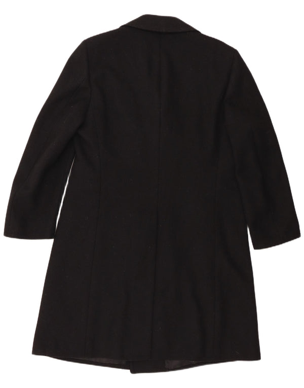 vintage Mens Double Breasted Coat IT 54 2XL Laine Noire