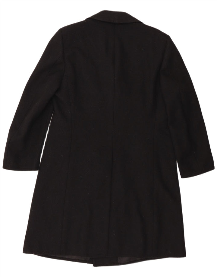 vintage Mens Double Breasted Coat IT 54 2XL Laine Noire