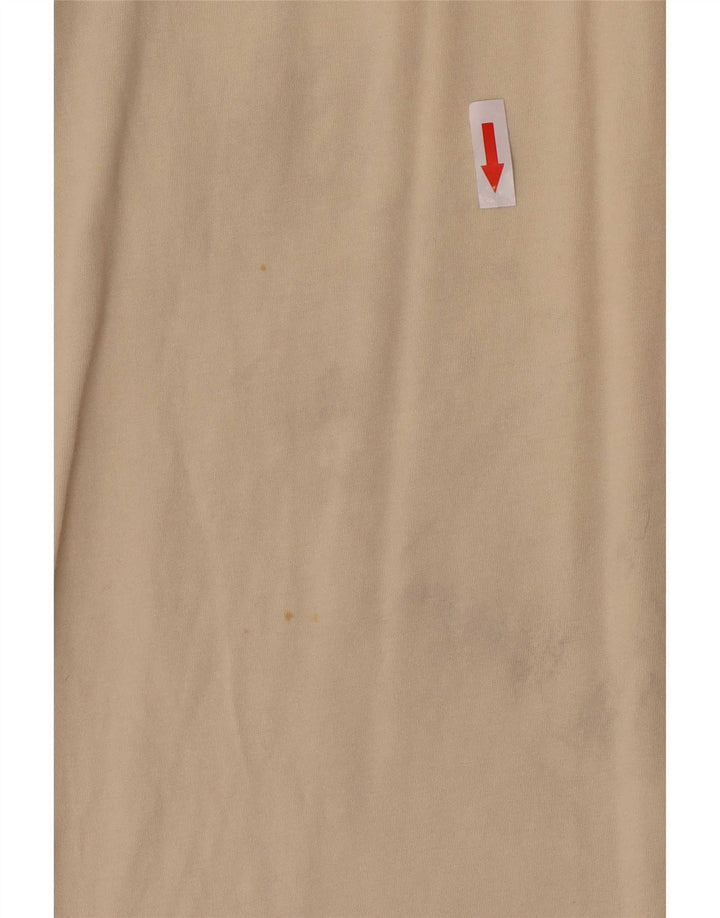 Kappa Homme T-Shirt Top Petit Beige Colorblock Coton