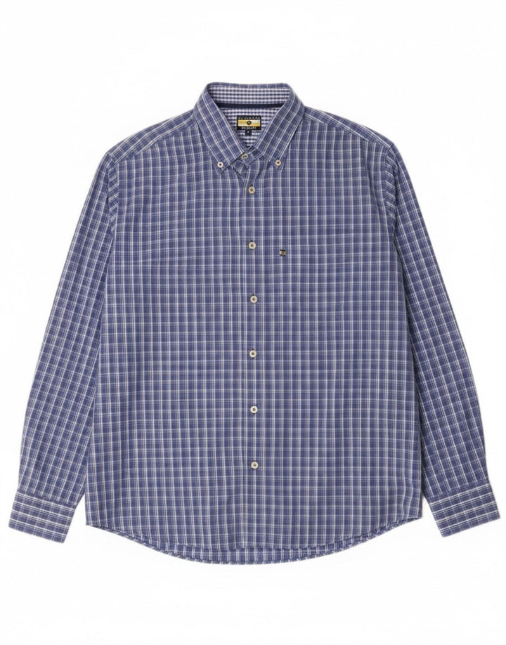 Chemise Homme Navigare Grand Carreau Bleu Coton