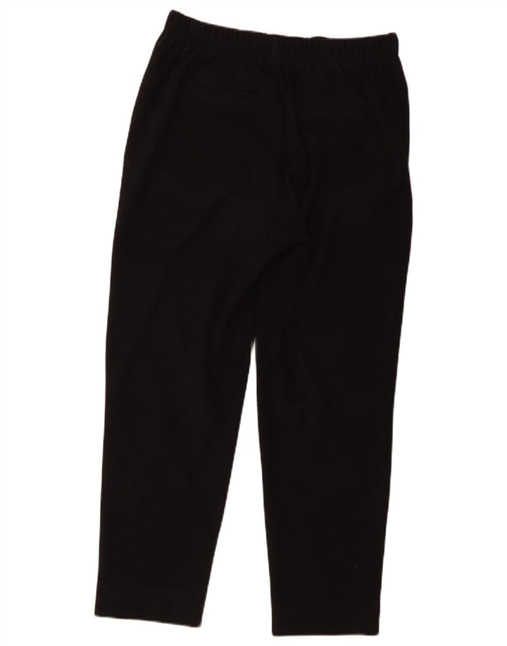 Benetton Pantalon De Survêtement Femme UK 10 Small Noir Polyester