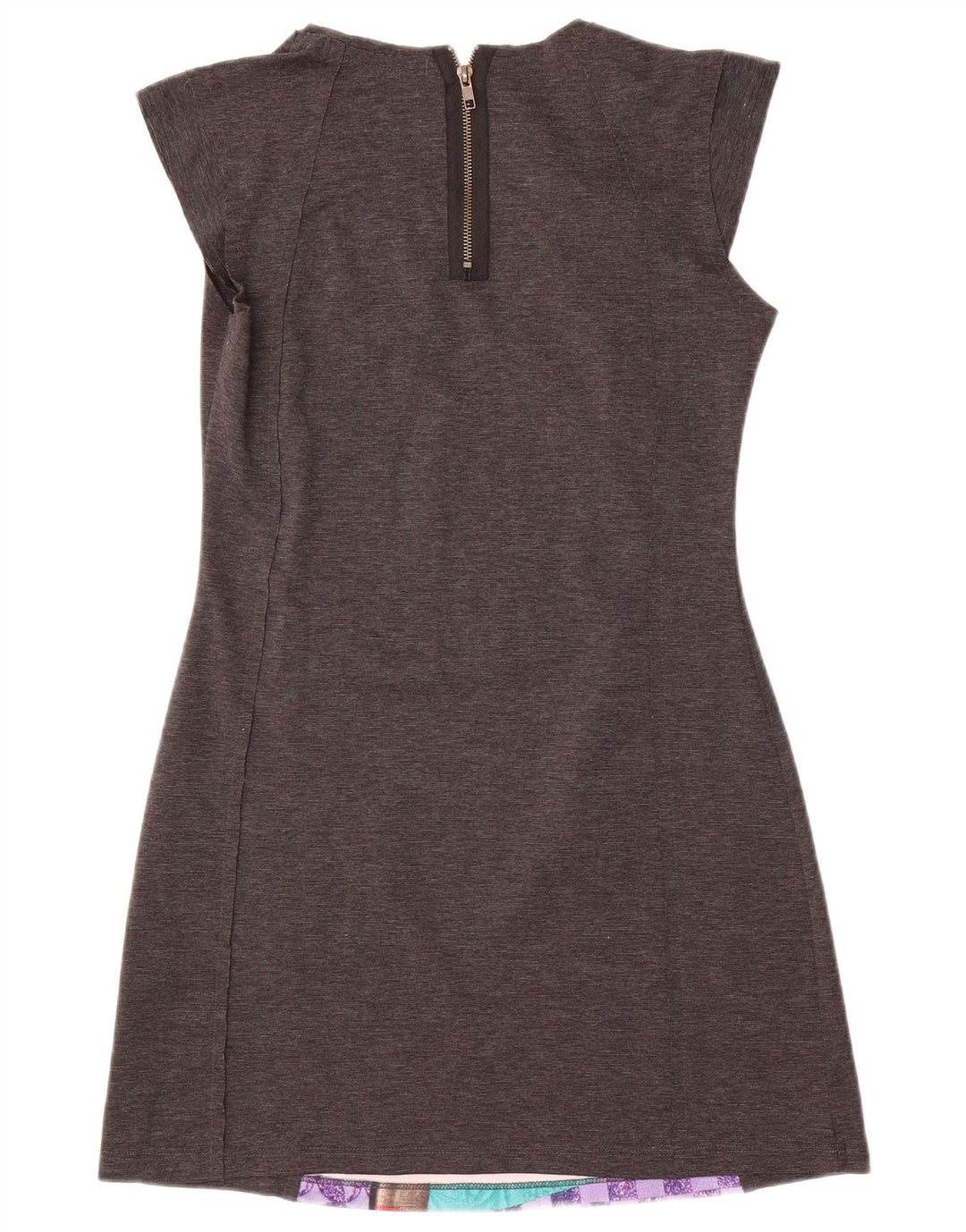 DESIGUAL Robe fourreau pour femme UK 42 Gris moyen patchwork