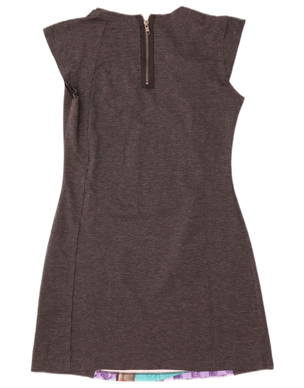 DESIGUAL Robe fourreau pour femme UK 42 Gris moyen patchwork