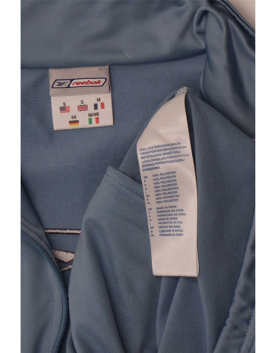 Reebok Veste de survêtement coupe ample graphique pour homme, petit, bleu, polyester