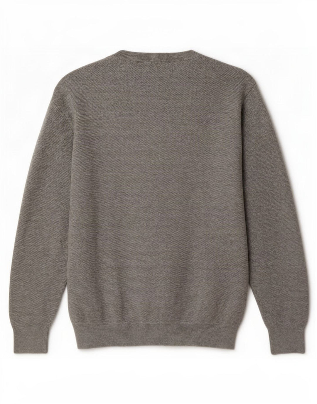 Massimo Dutti Pull à col rond pour homme en coton gris Taille L