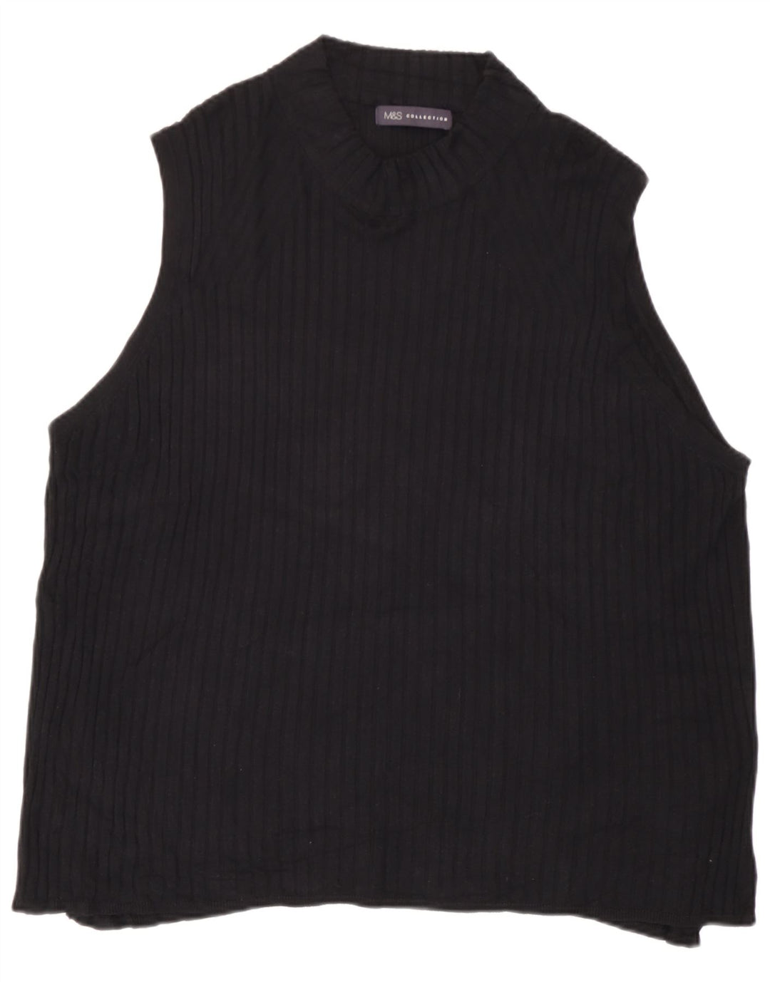 Marks & Spencer Débardeur Femme UK 24 4XL Noir Viscose