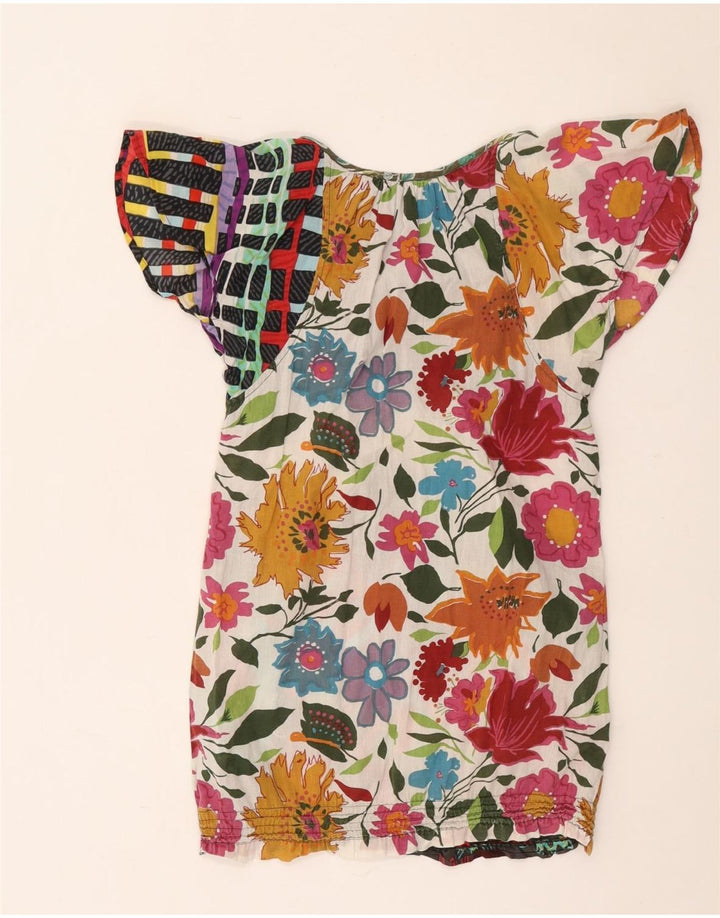 Alvce Designs Haut chemisier long pour femme UK 10 Petit motif floral multicolore