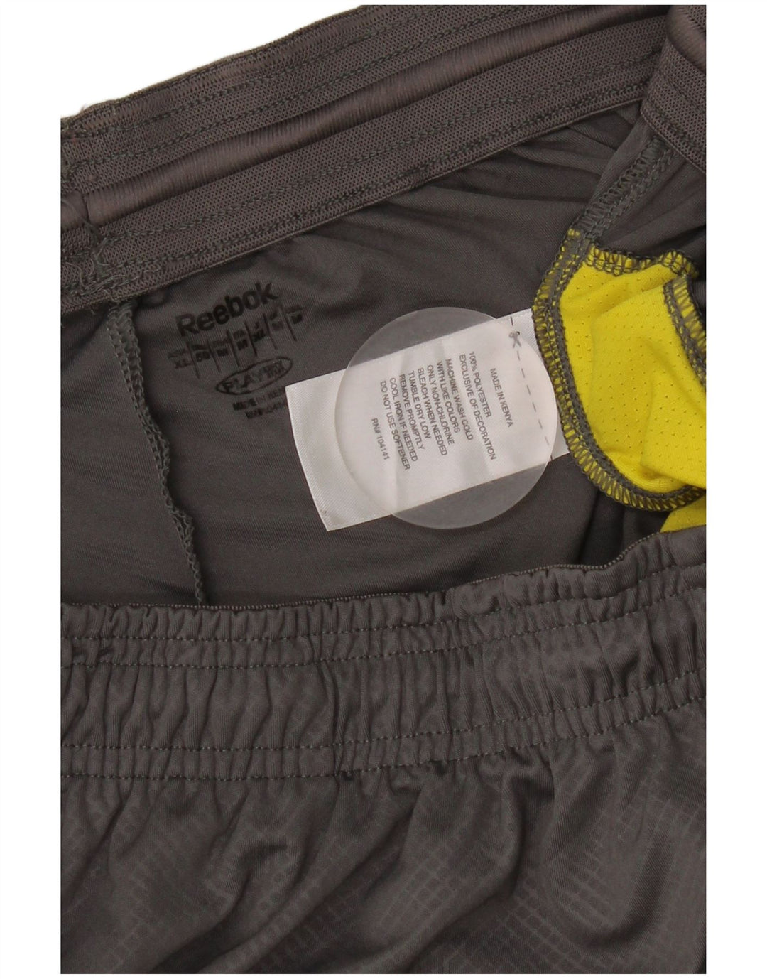 Reebok Short de Sport Homme Gris Moyen Colourblock Polyester