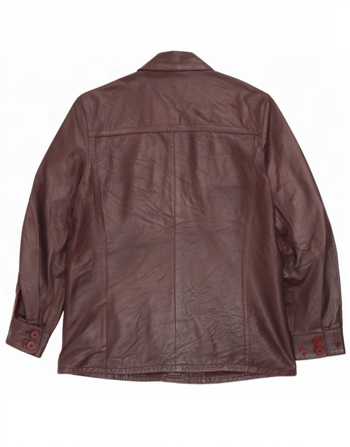 veste en cuir homme vintage UK 42 XL Bourgogne