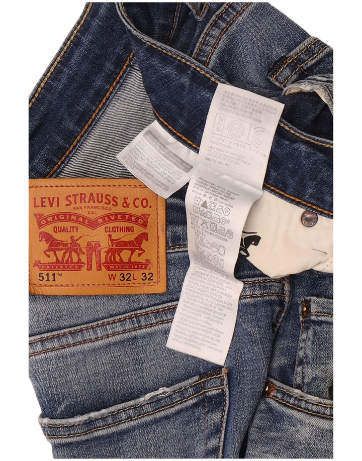Levi's Jean Slim 511 Distressed Homme W32 L32 Bleu Coton