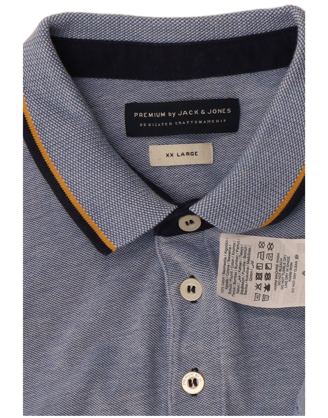 Jack & Jones Polo Homme 2XL Bleu Coton