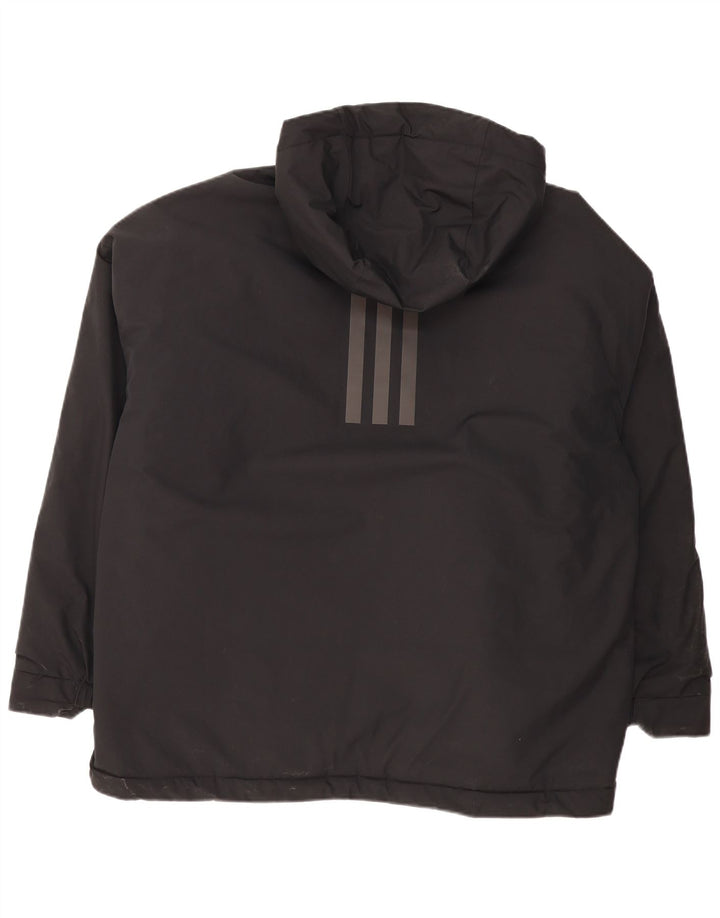 Adidas Veste rembourrée à capuche pour homme UK 42 XL Noir Polyester