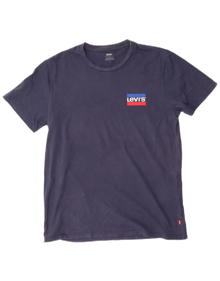 Levi's T-Shirt Graphique Homme Bleu Marine Moyen Coton