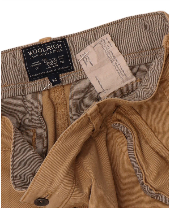 Woolrich Pantalon Cargo Slim Femme UK 14 Moyen W30 L32 Coton Beige