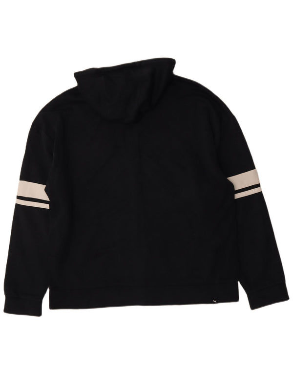 Puma Pull à capuche zippé graphique pour homme 2XL en coton color block noir