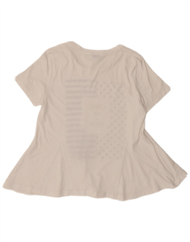 Liu Jo Femme Milano Graphic Blouse Top UK 12 Medium Blanc