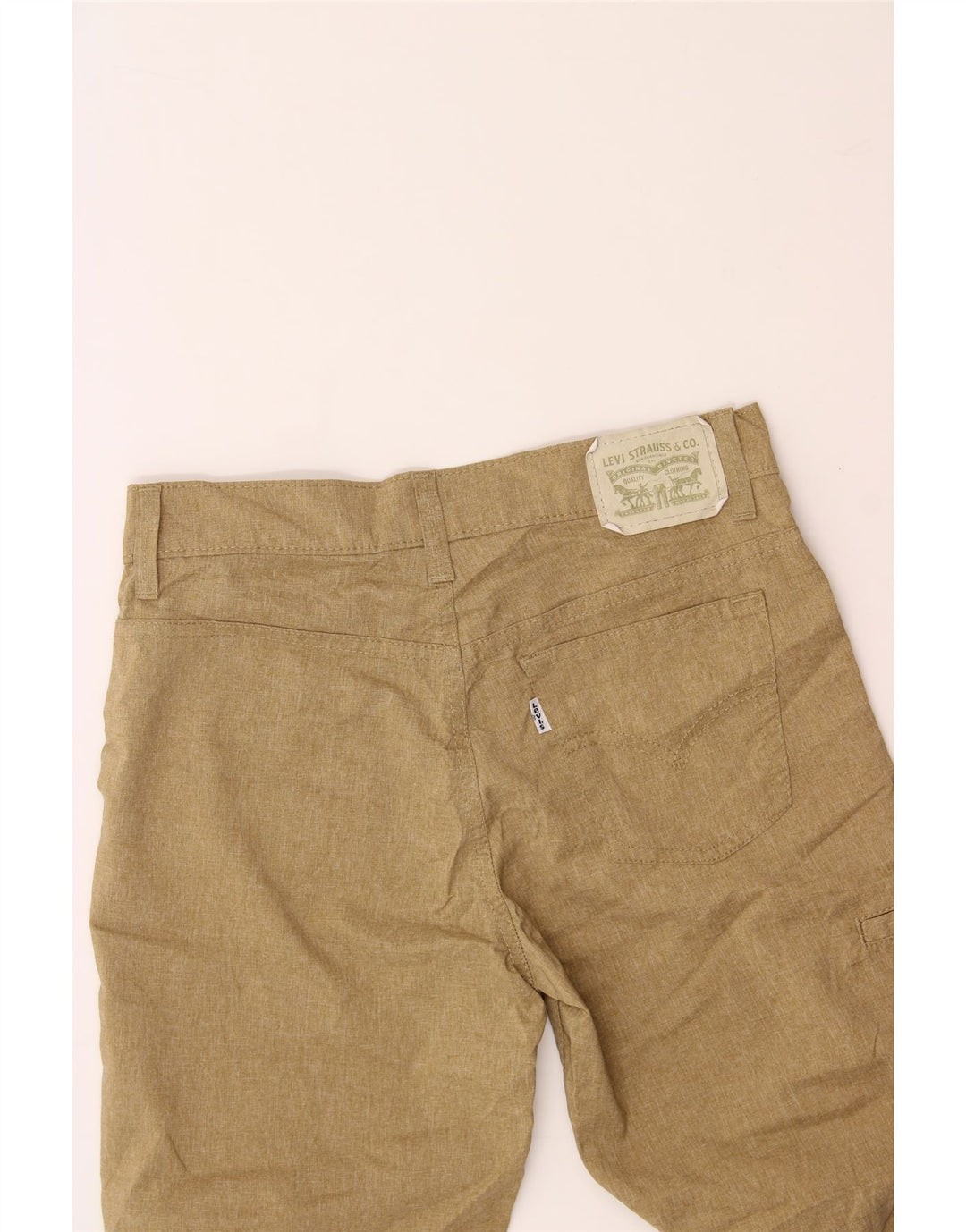 LEVI'S Boys 511 Slim Chino Shorts 13-14 Years W27 Beige Polyester Vintage Levi's and Second-Hand Levi's from Messina Hembry 