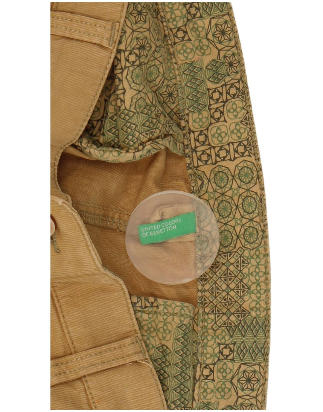 Benetton Pantalon Cargo Droit Homme W36 L31 Beige